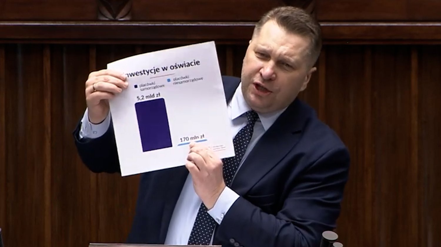 Przemysław Czarnek w Sejmie.