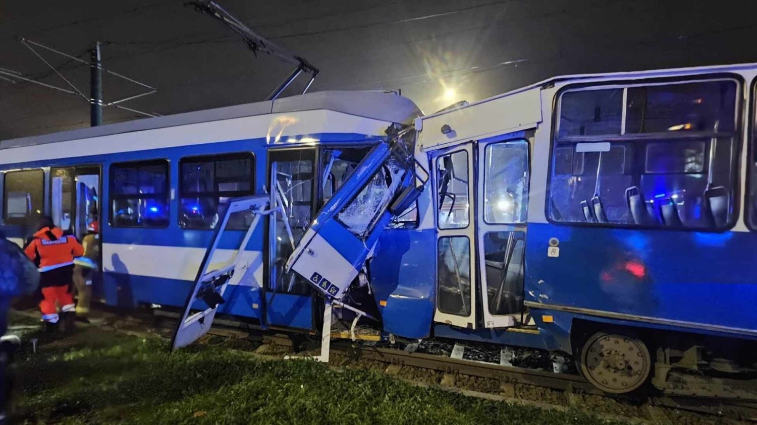 Zderzenie tramwajów w Krakowie. Zderzenie tramwajów w Krakowie.