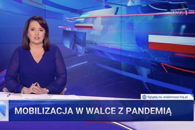 Danuta Holecka w czwartkowym wydaniu "Wiadomości" mówiła o mobilizacji w walce z pandemią.