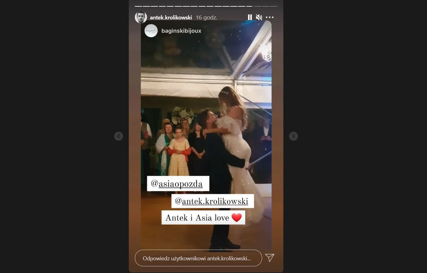 Pierwszy taniec Opozdy i Królikowskiego.