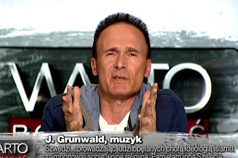 Jerzy Grunwald, muzyk, wystąpił w TVP jako znawca islamu.
