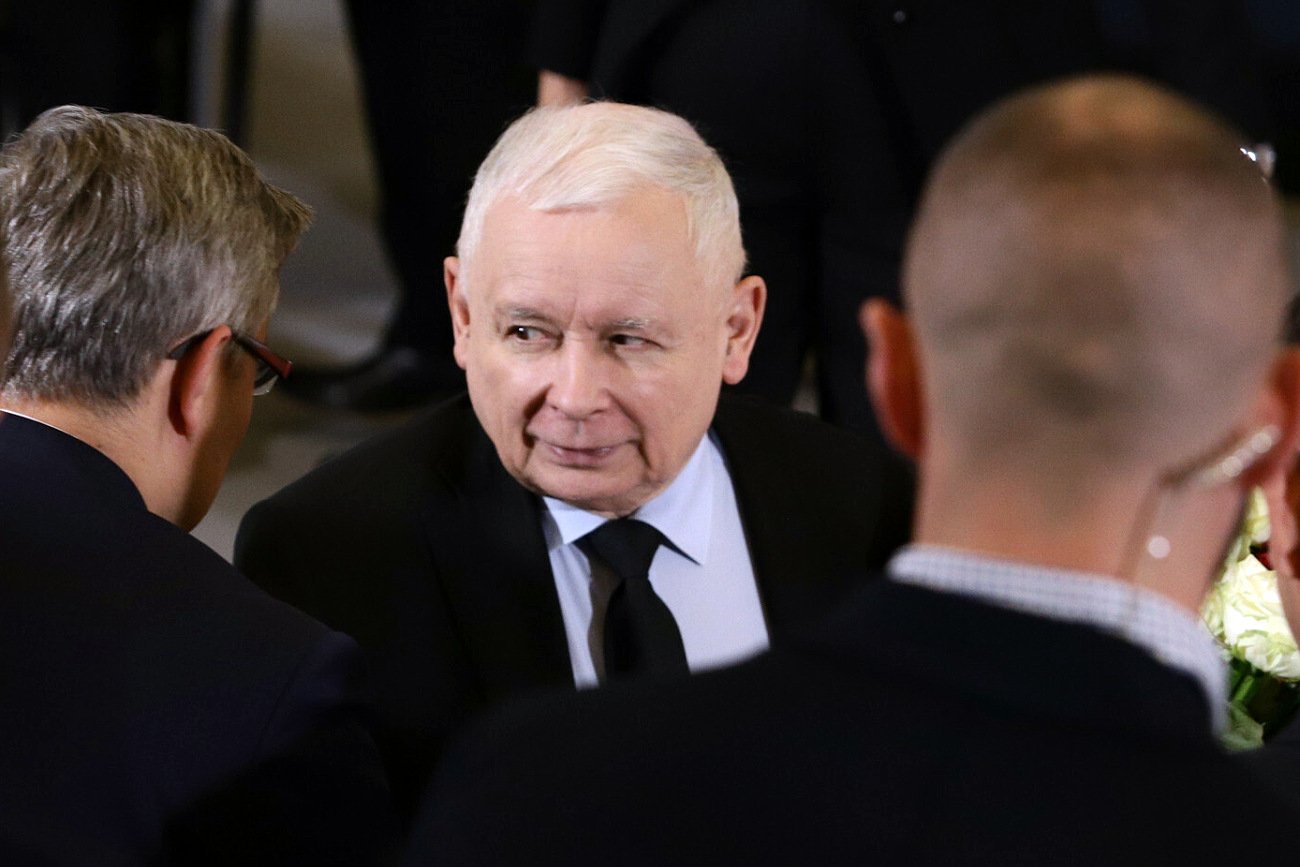 Prezes PiS Jarosław Kaczyński w Katowicach