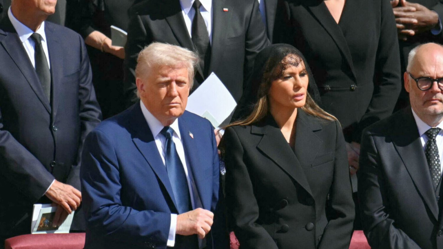 Donald Trump i Melania Trump w Watykanie Donald Trump i Melania Trump na pogrzebie Franciszka