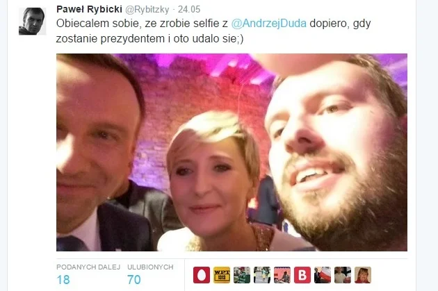 Prawicowy bloger, Paweł Rybicki, felietonista m.in. portalu Niezalezna.pl okazał się sztabowcem Andrzeja Dudy.