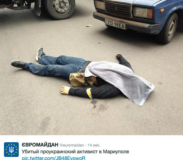 Zabity w Mariupolu Ukrainiec