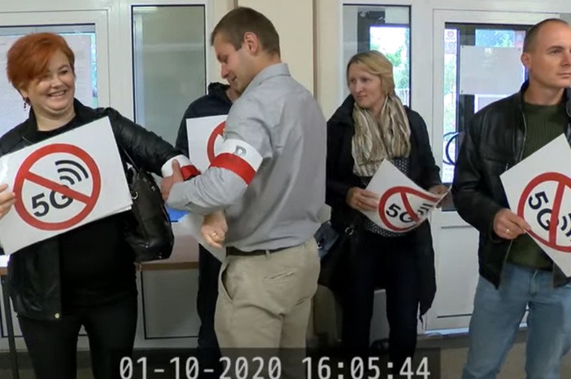 W Kraśniku protestowano przeciwko 5G.