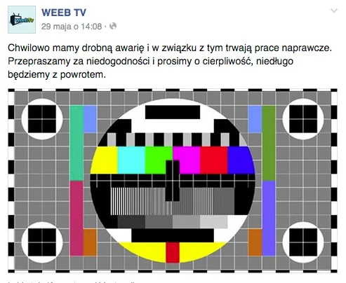 Tak zarządcy strony przepraszali internautów za przeciążenia na witrynie.
