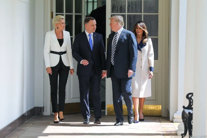 Agata Duda i Andrzej Duda podczas wizyty w USA