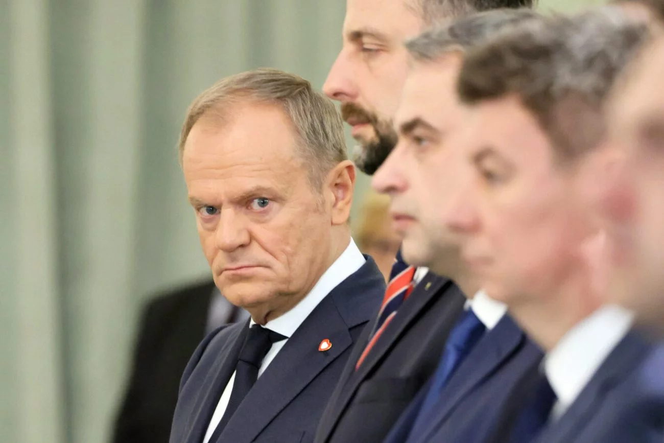 Donald Tusk i ministrowie z jego rządu.