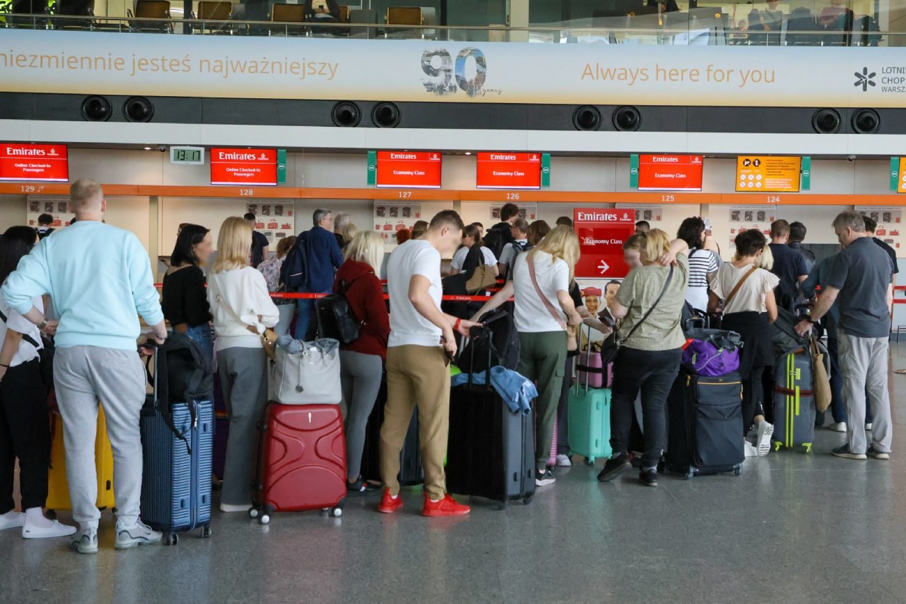 Polscy turyści wylatujący na wakacje