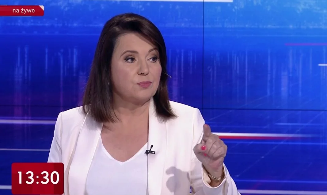 Danuta Holecka podczas rozmowy z Katarzyną Lubnauer.