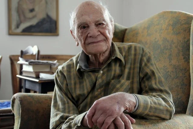 103 letni Kordian Tarasiewicz, szef i główny akcjonariusz przedwojennej palarni kawy Pluton.