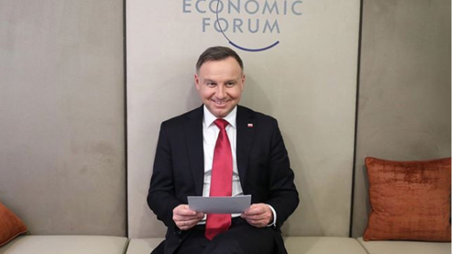 Prezydent Andrzej Duda podczas Forum Ekonomicznego w Davos.