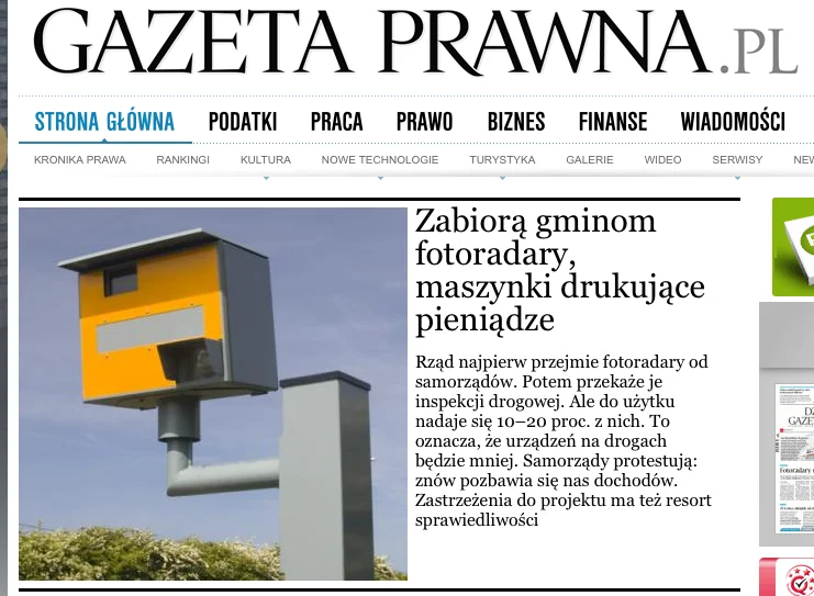 Rząd ma odebrać samorządom fotoradary i oddać je w ręce Generalnej Inspekcji Transportu Drogowego