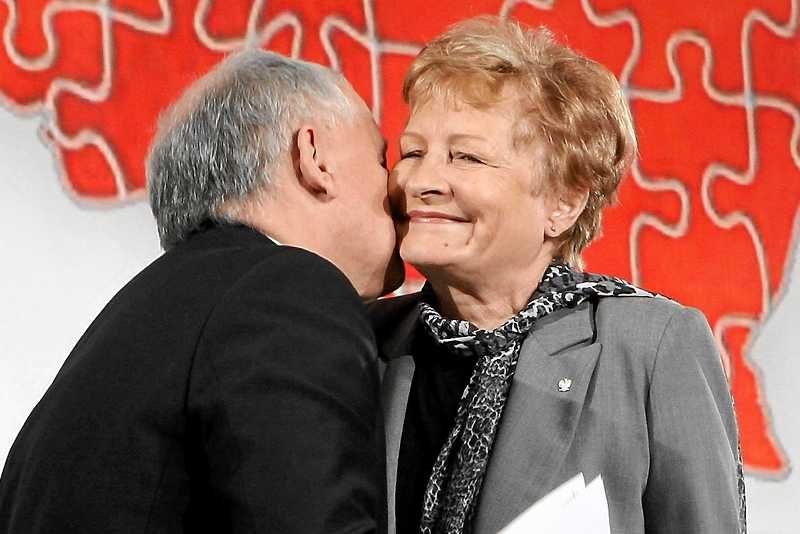 Jarosław Kaczyński i Zyta Gilowska w 2011 roku