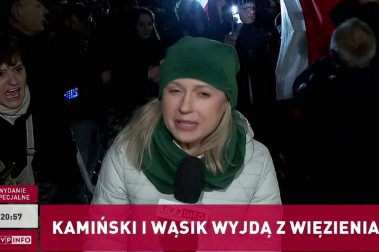 Reporterka TVP Info nazwana obłudnicą przez zwolenników PiS