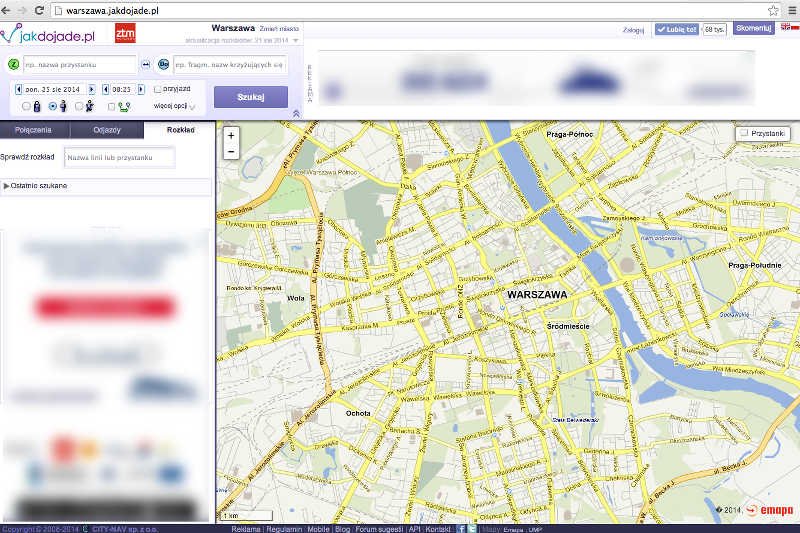 Aplikacja pomogą poruszać się po Warszawie.