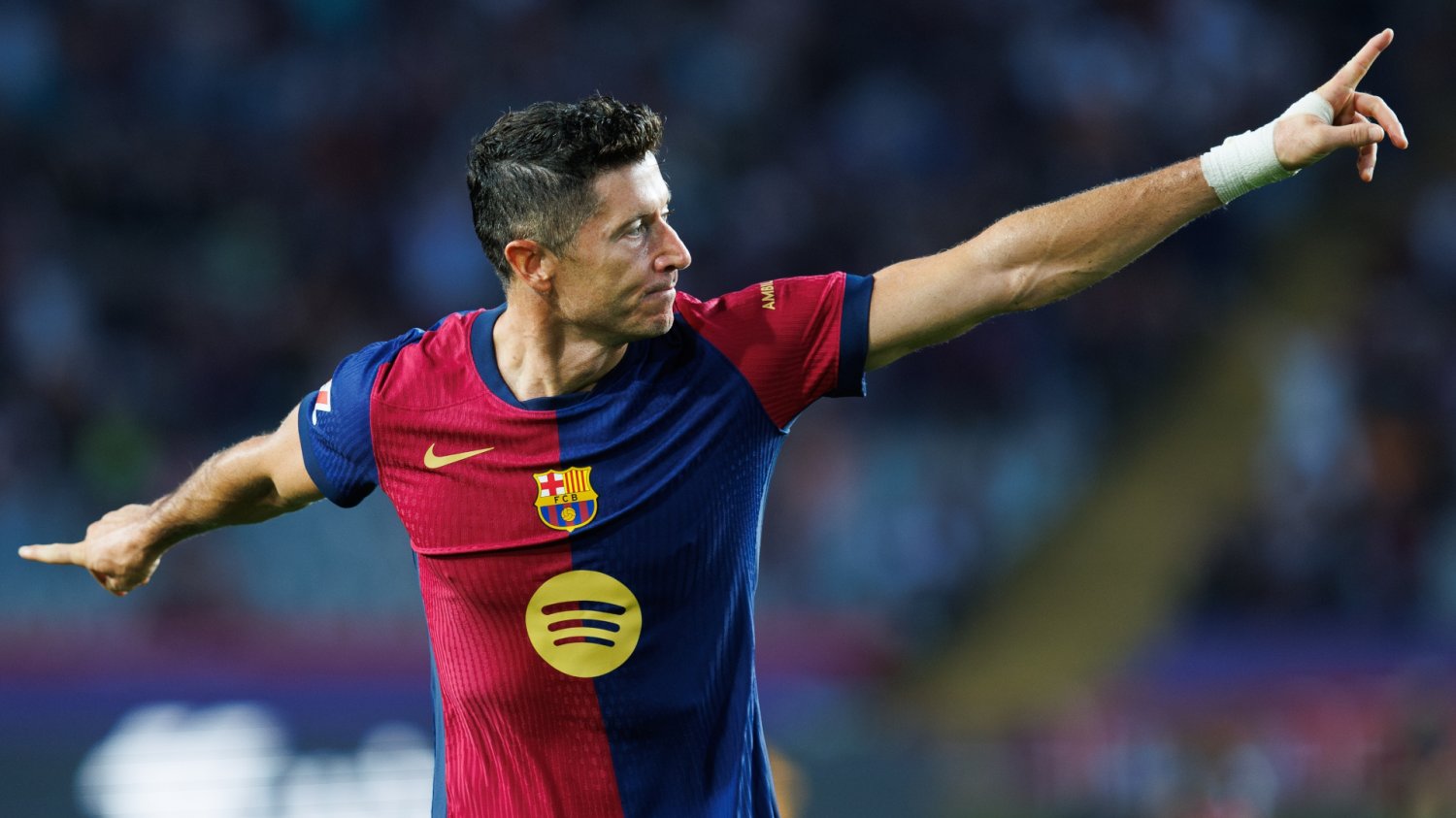 Robert Lewandowski w koszulce FC Barcelony. Ostatni mecz w Barcy
