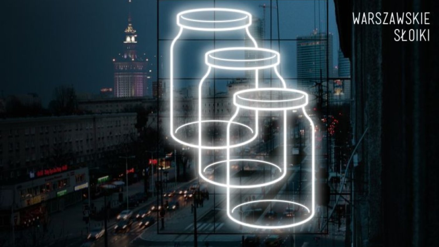 Zdyskwalifikowany projekt neonu "Warszawskie słoiki"