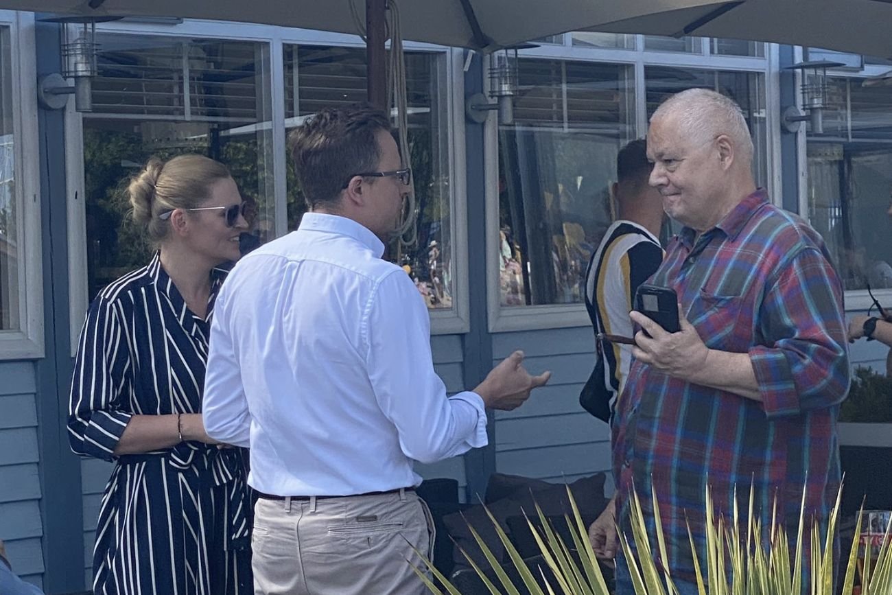 Barbara Nowacka, Dariusz Joński i Adam Glapiński w Gdyni.