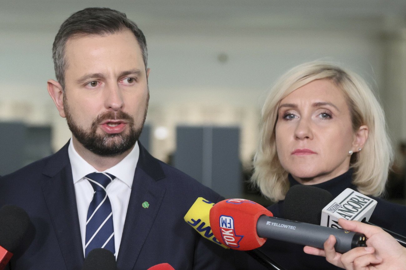 Prezes PSL Władysław Kosiniak-Kamysz i wiceszefowa partii Urszula Pasławska