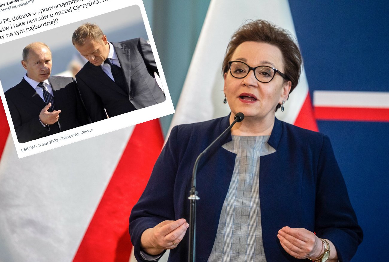 Zalewska zestawiła Tuska z Putinem. W sieci zawrzało