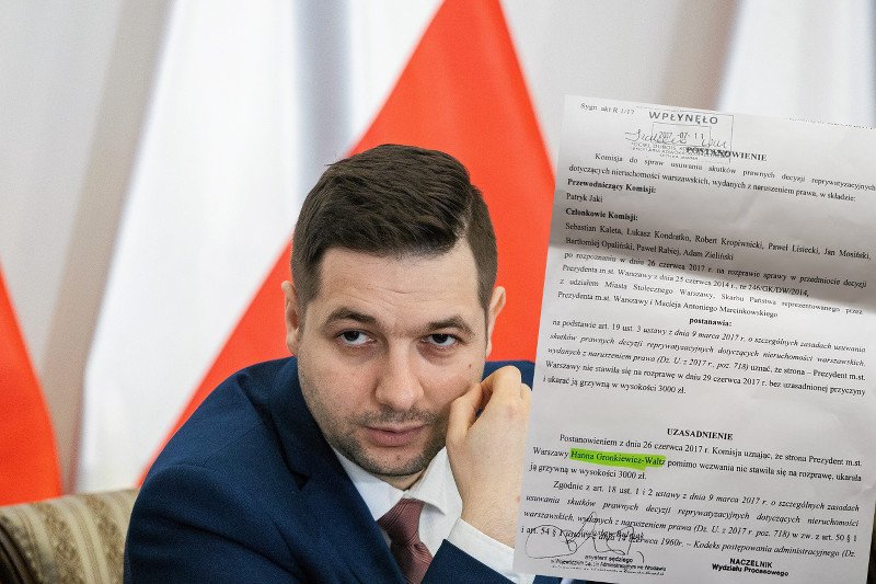 Patryk Jaki wydał postanowienia o karze grzywny dla prezydenta m.st. Warszawy na łączną kwotę 12 tysięcy złotych. Problem w tym, że postanowienia są źle napisane.