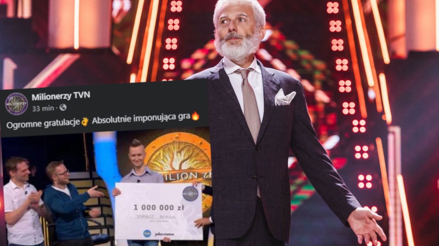Tomasz Boruch to już siódmy zwycięzca! Znowu padł milion w Milionerach TVN