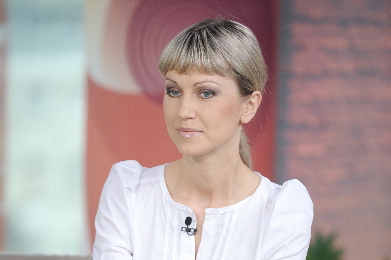 Magdalena Ogórek, zdjęcie z 2011 r. z programu "Dzień dobry TVN".
