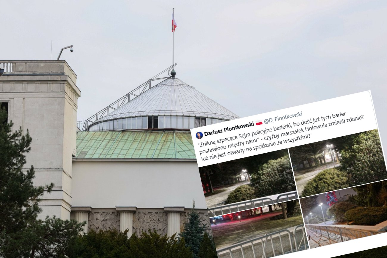 Barierki wróciły pod Sejm. Rzecznik Hołowni wyjaśnia