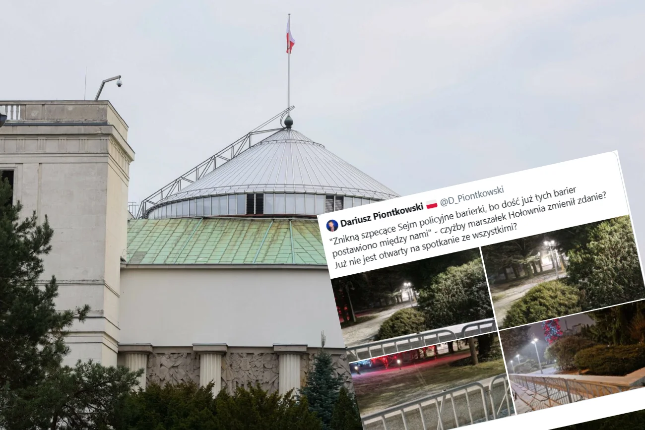 Barierki wróciły pod Sejm. Rzecznik Hołowni wyjaśnia