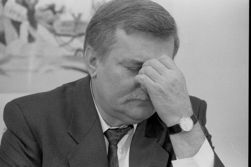 Prezydent Lech Wałęsa w 1992 roku.