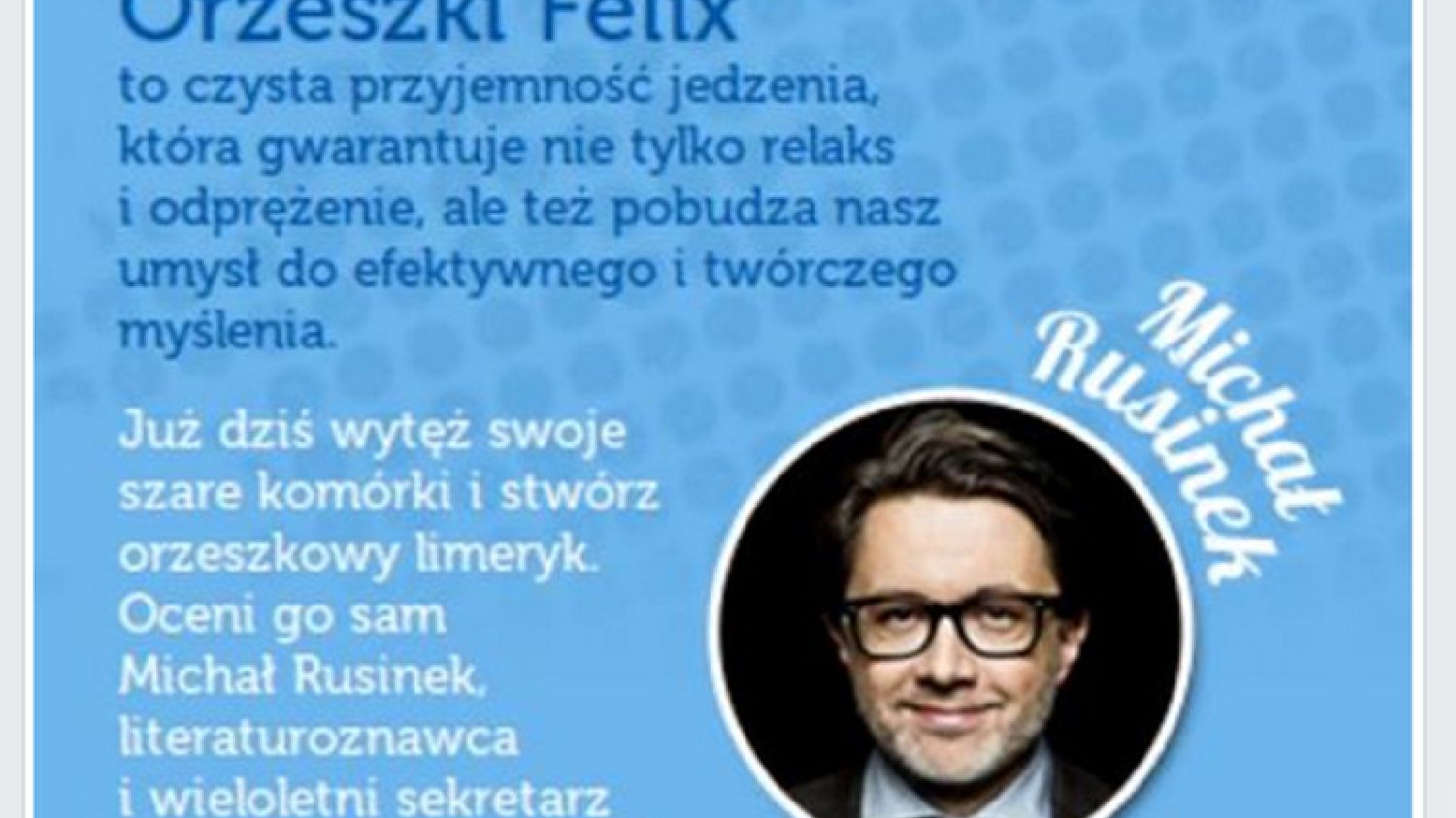 Informacja o konkursie, w którym jurorem jest Michał Rusinek, oburzyła internautów.