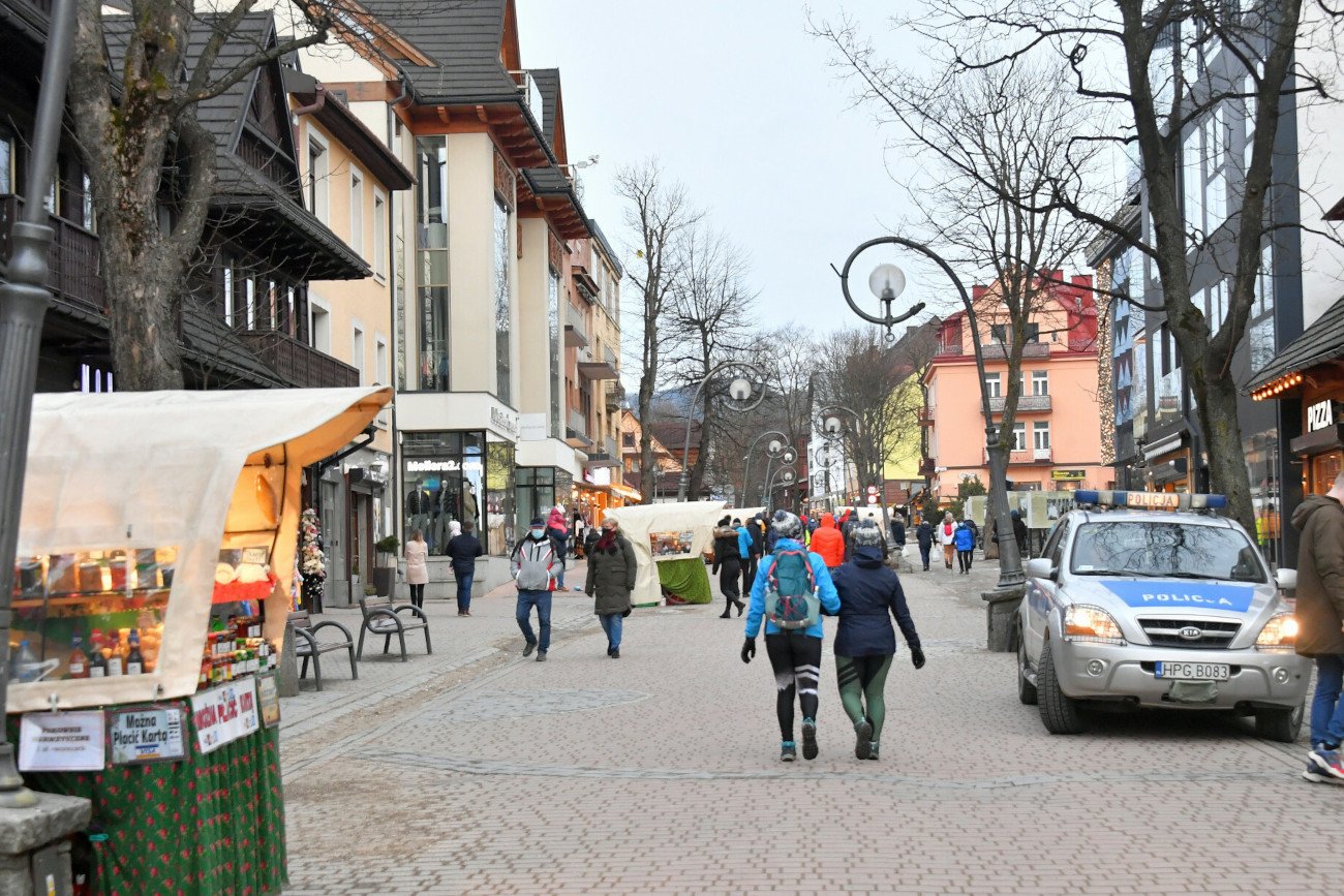 Interwencja straży miejskiej na Krupówkach. Doszło do obławy na dinozaura.