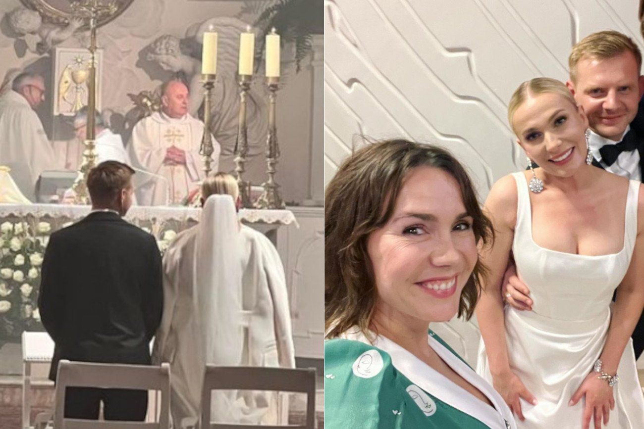 Rafał Zawierucha i Beata Wiśnicka już po ślubie,