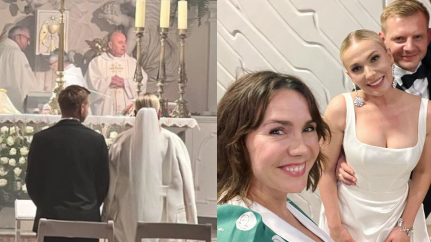 Rafał Zawierucha i Beata Wiśnicka już po ślubie,