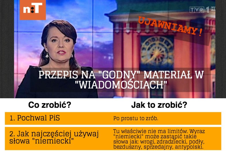 Ujawniamy przepis na godne "Wiadomości". Tak powstają materiały pisane nie na kolanach