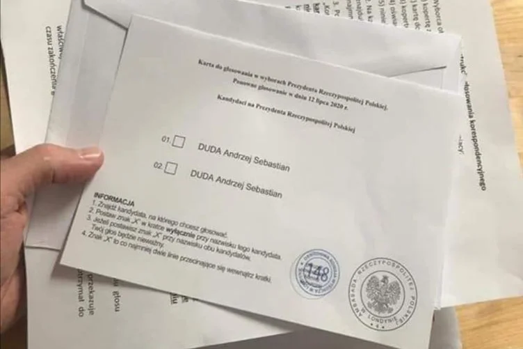 W internecie krąży zdjęcie takiej karty do głosowania
