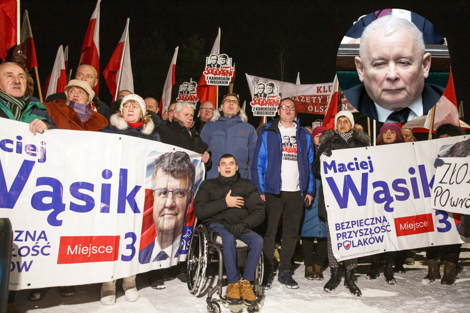 Kaczyński pojawił się przed więzieniem Wąsika. Padły mocne słowa