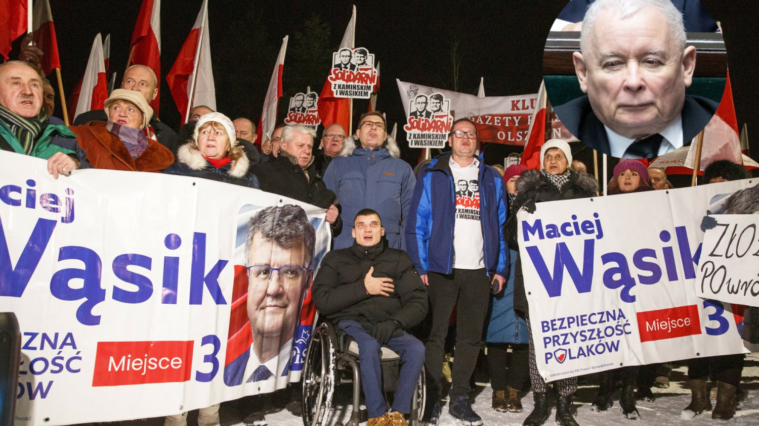 Kaczyński pojawił się przed więzieniem Wąsika. Padły mocne słowa