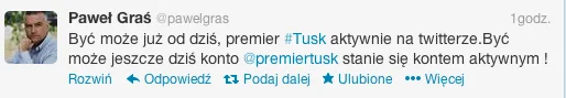Paweł Graś o Twitterze premiera