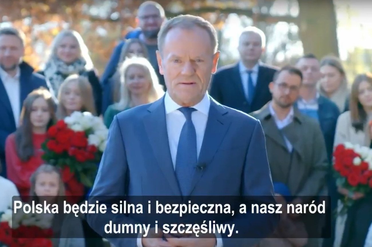 PO przygotowała 60-sekundowy spot z udziałem Donalda Tuska z okazji Święta Niepodległości