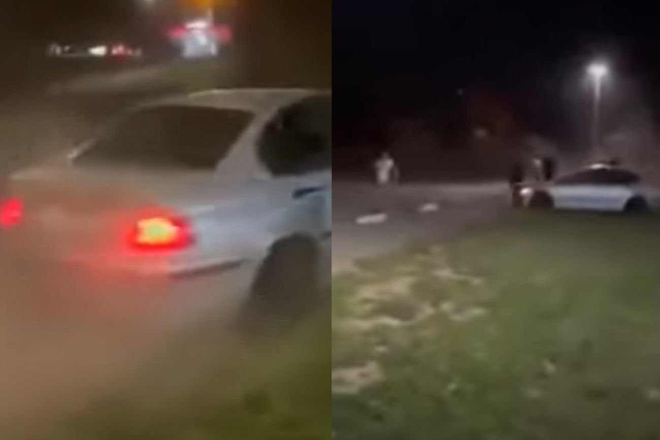 Na nagraniu widać "rajd" 26-latka w Radymnie.