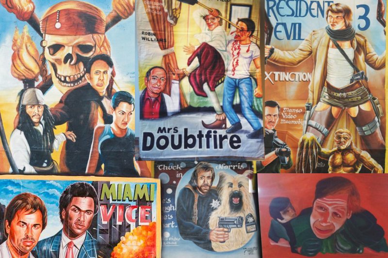 W Afryce plakaty filmowe malowali ręcznie uliczni artyści.