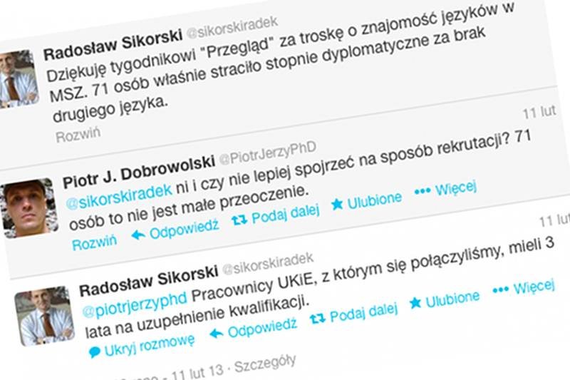 71 osób w MSZ straciło stopnie dyplomatyczne za brak znajomości drugiego języka obcego