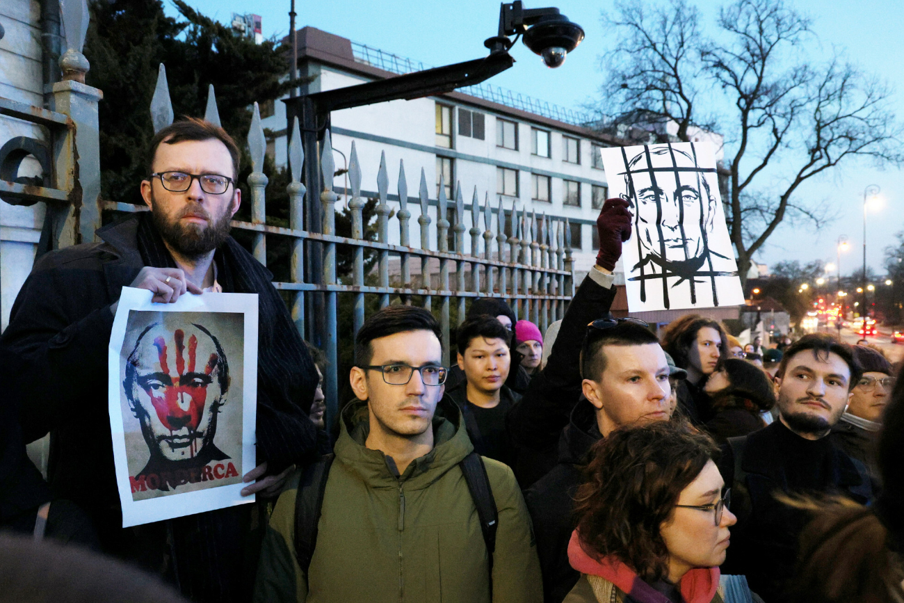 W taki sposób Polacy upamiętnili Nawalnego. "Odkrył dla nas świat polityczny Rosji"