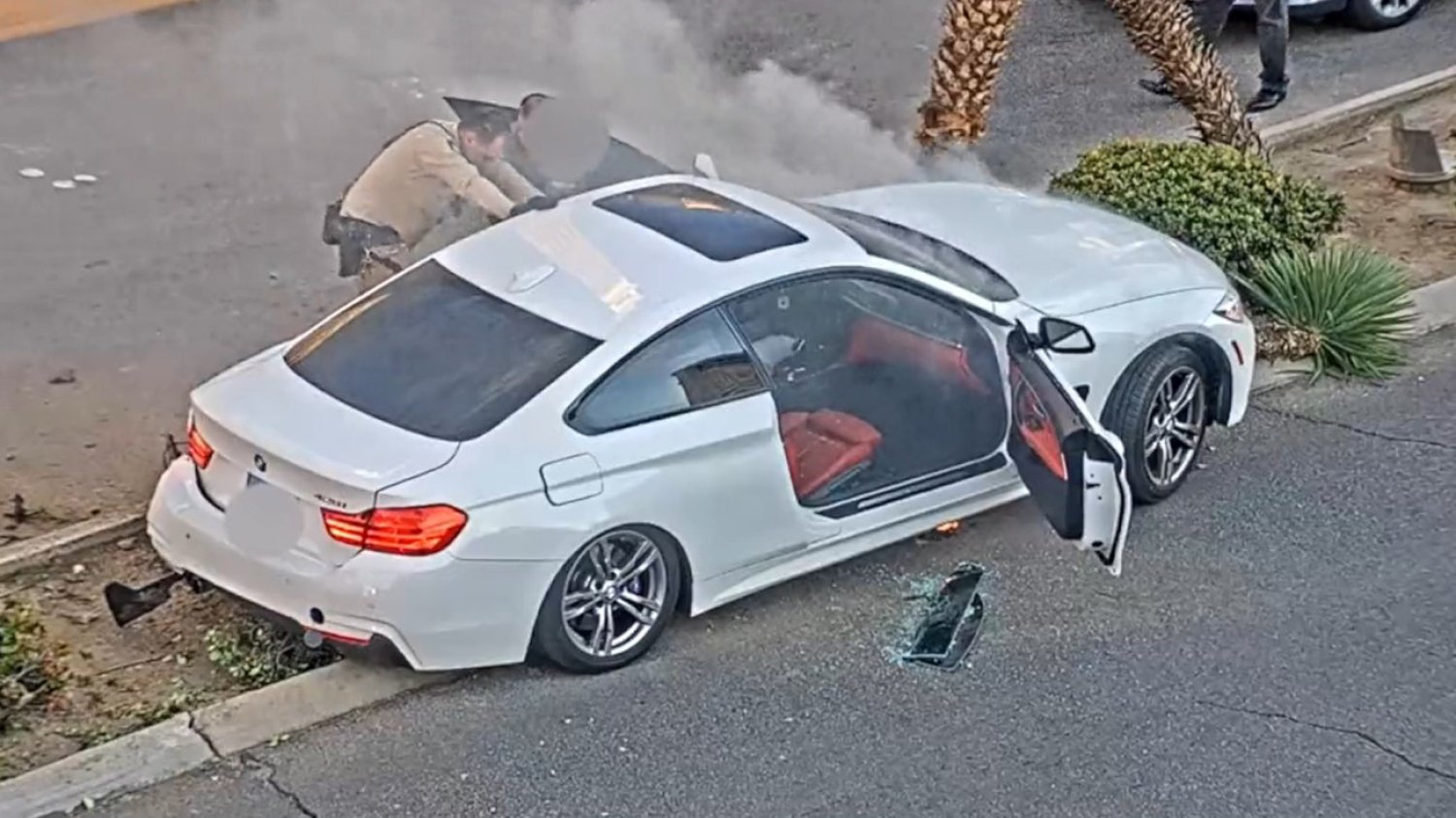 Sekundy dzieliły kierowcę BMW od tragedii.