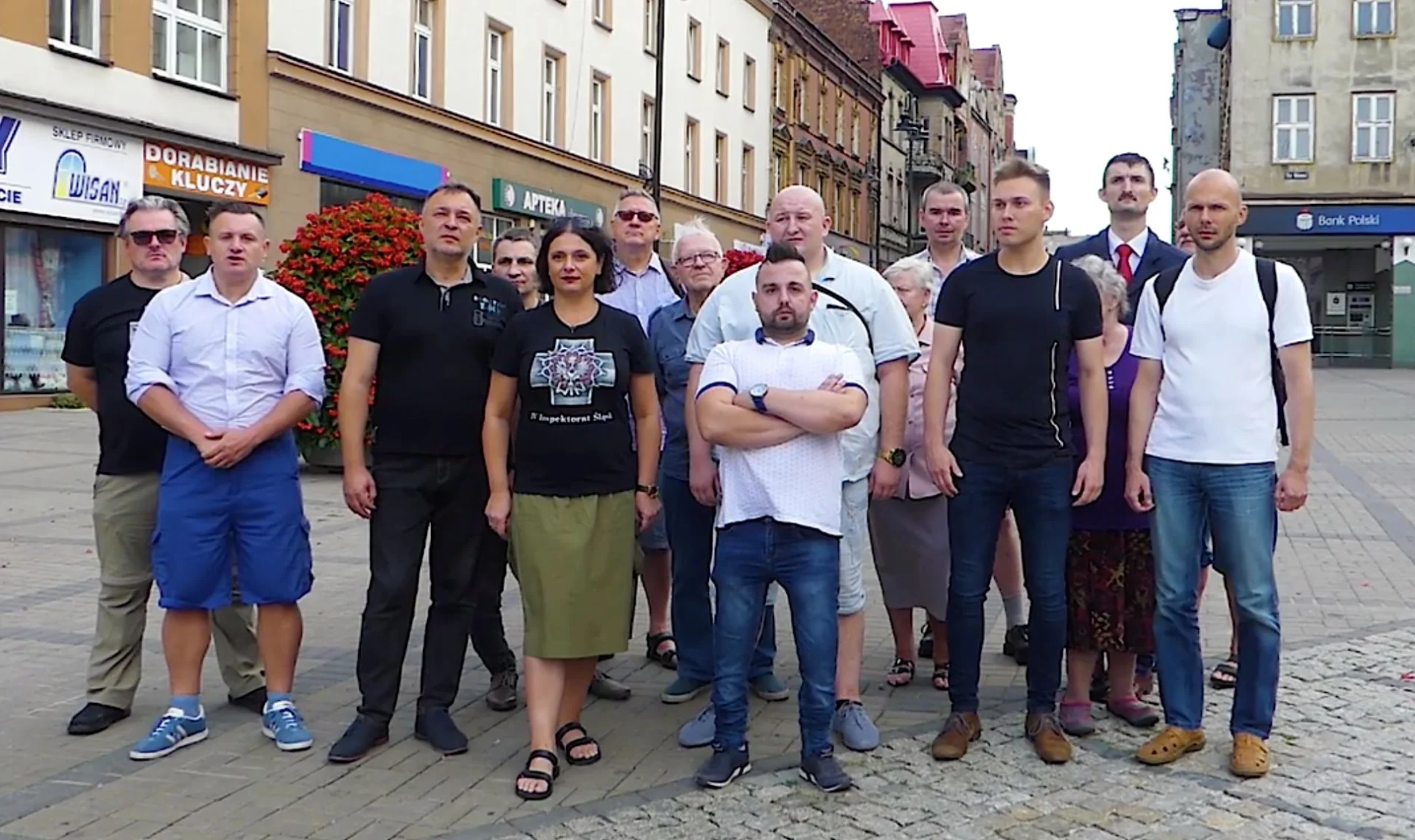 Zrzut ekranu z filmu przeciwników Marszu Równości w Zabrzu