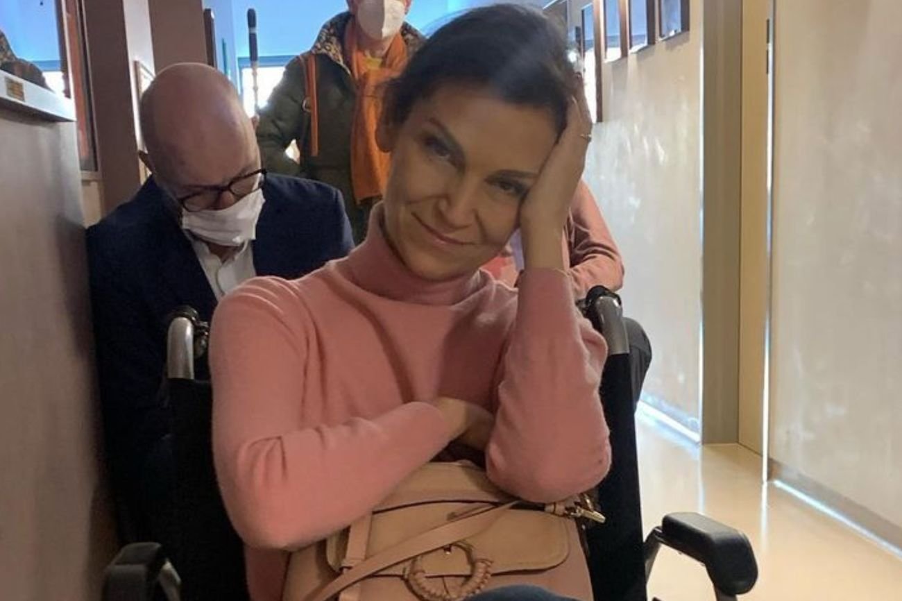 Olga Bończyk skręciła nogę i musiała pojechać do szpitala.