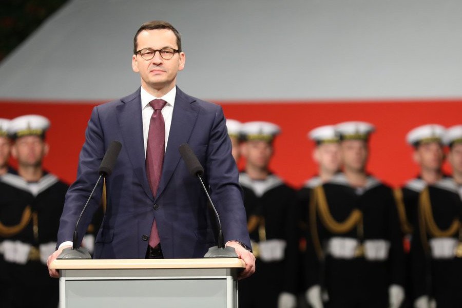 Mateusz Morawiecki przemawiał na Westerplatte.